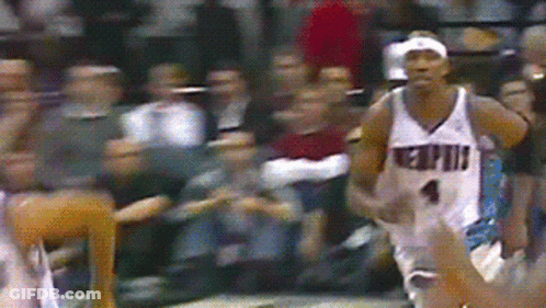 A Basketball Player Wearing A Jersey That Says ' Miami ' On It GIF