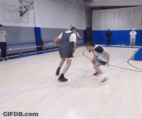 A Basketball Player Wearing A Jersey That Says ' Nc State ' On It GIF