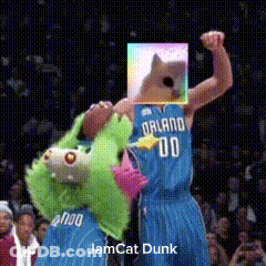 A Basketball Player Wearing A Jersey That Says Orland 00 GIF
