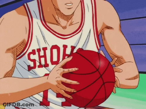 A Basketball Player Wearing A Jersey That Says ' Shohoku ' On It GIF