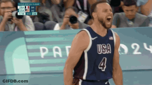A Basketball Player Wearing A Jersey That Says Usa GIF