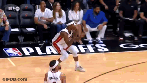 A Basketball Player Wearing A Jersey That Says Vincent GIF