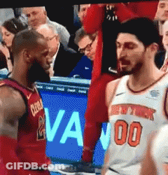 A Basketball Player Wearing A Jersey With The Number 100 On It GIF