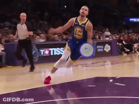 A Basketball Player Wearing A Jersey With The Number 30 On It GIF
