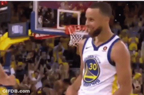 A Basketball Player Wearing A Jersey With The Number 30 On It GIF
