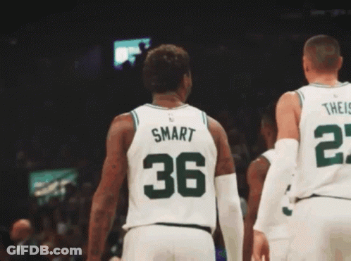 A Basketball Player Wearing A Jersey With The Number 36 On The Back GIF