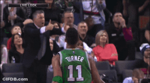 A Basketball Player Wearing A Number 11 Jersey GIF