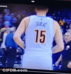 A Basketball Player Wearing A Number 15 Jersey GIF
