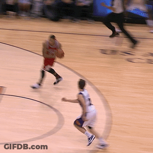 A Basketball Player Wearing A Number 23 Jersey GIF