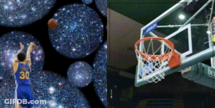 A Basketball Player Wearing A Number 30 Jersey Is Shooting A Basketball GIF