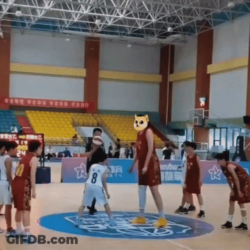 A Basketball Player Wearing A Number 8 Jersey Stands On The Court GIF
