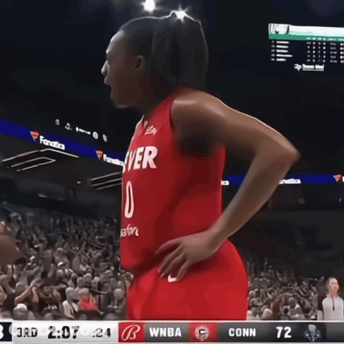 A Basketball Player Wearing A Red Jersey That Says Ver On It GIF