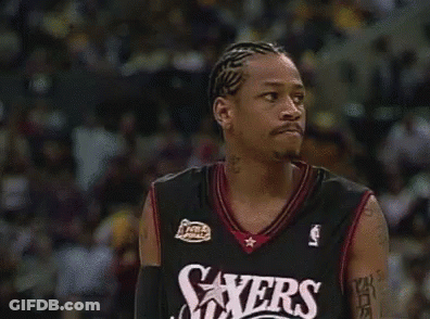 A Basketball Player Wearing A Sixers Jersey With The Number 3 On It GIF