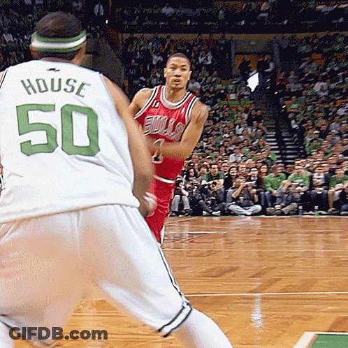 A Basketball Player Wearing A White Jersey With The Number 50 On It GIF