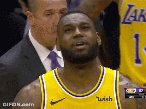 A Basketball Player Wearing A Yellow Jersey That Says Wish On It GIF