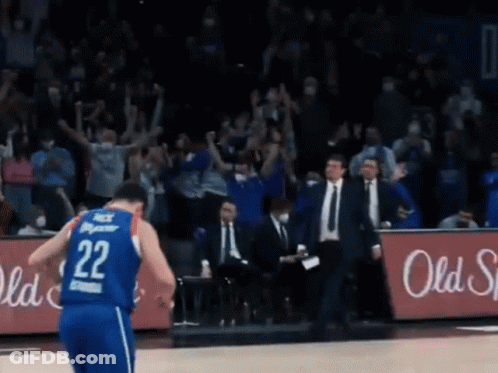 A Basketball Player Wearing The Number 22 Jersey GIF