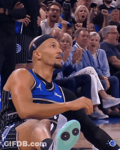 A Basketball Player With A Disney Logo On His Jersey GIF