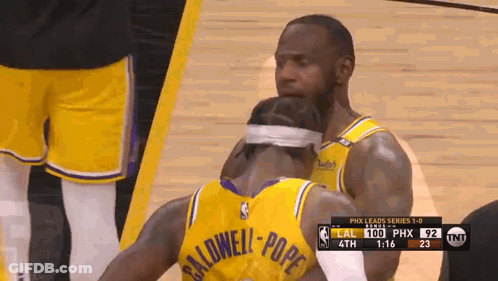 A Basketball Player With The Name Baldwell On His Back GIF
