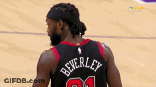 A Basketball Player With The Name Beverly On The Back GIF