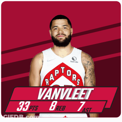 A Basketball Player With The Name Vanvleet On The Front GIF