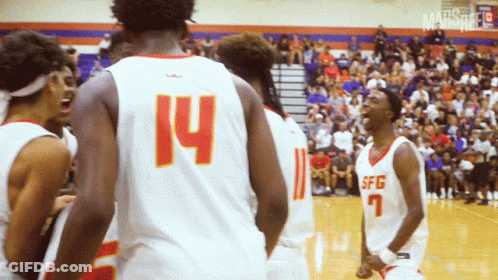 A Basketball Player With The Number 14 On The Back Of His Shirt GIF