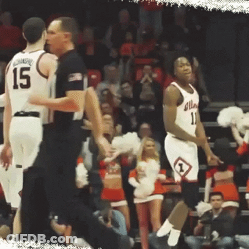 Basketball Player Number 15 Talking To Another GIF