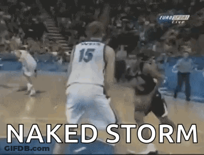 A Basketball Player With The Number 15 On His Jersey Is Dribbling The Ball . GIF