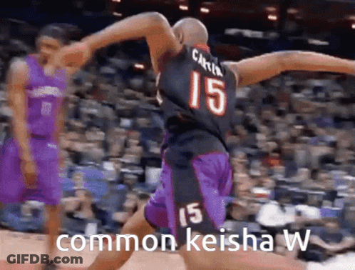 A Basketball Player With The Number 15 On The Back Of His Jersey GIF