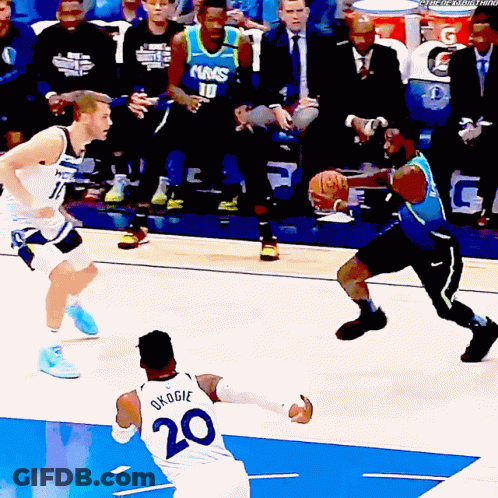 A Basketball Player With The Number 20 On His Back GIF