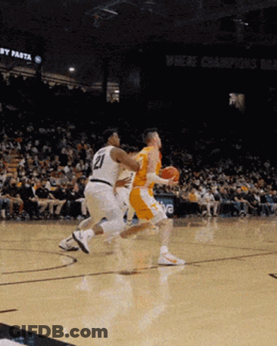 A Basketball Player With The Number 21 On His Shirt GIF