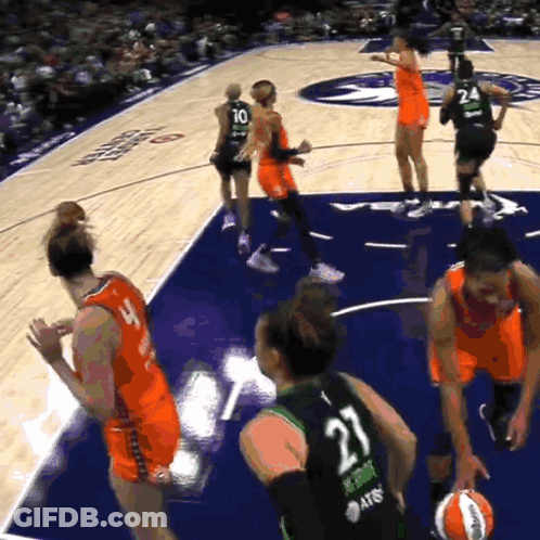 A Basketball Player With The Number 21 On Their Back GIF