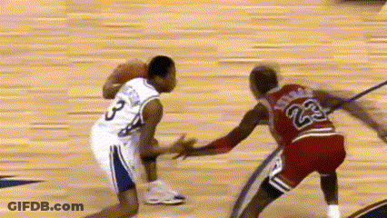 A Basketball Player With The Number 23 On His Jersey GIF