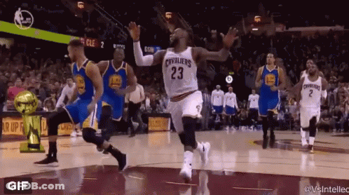 A Basketball Player With The Number 23 On His Shirt GIF