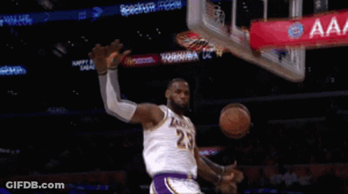 A Basketball Player With The Number 23 On His Shirt GIF