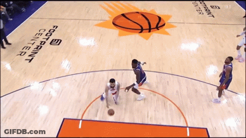 A Basketball Player With The Number 23 On His Shirt GIF