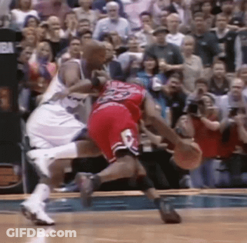 A Basketball Player With The Number 23 On The Back Of His Jersey GIF