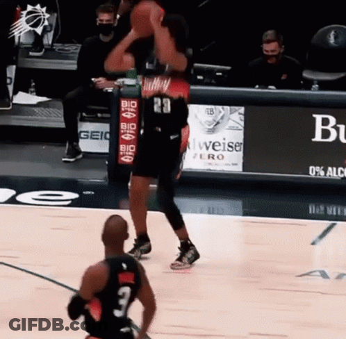 A Basketball Player With The Number 23 On The Back Of His Shirt GIF