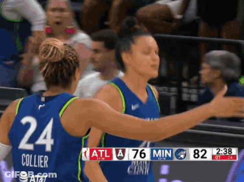 A Basketball Player With The Number 24 On Her Back GIF