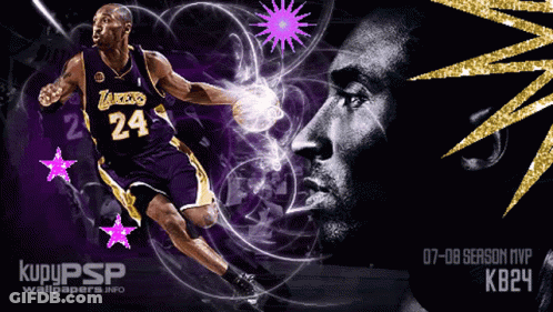 A Basketball Player With The Number 24 On His Jersey Is Running GIF