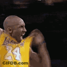 A Basketball Player With The Number 24 On His Jersey GIF