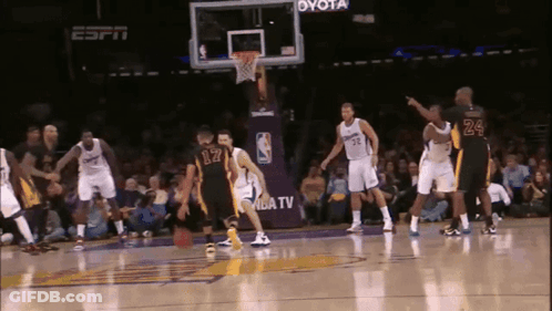 A Basketball Player With The Number 24 On His Shorts GIF