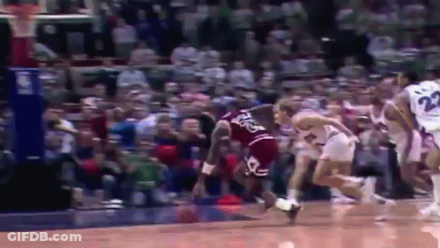 A Basketball Player With The Number 24 On His Shorts Is Dribbling The Ball GIF