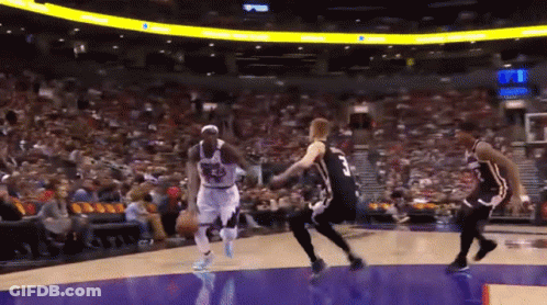 A Basketball Player With The Number 3 On His Back GIF