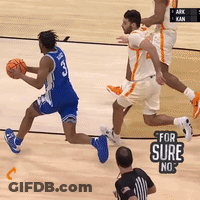 A Basketball Player With The Number 3 On His Jersey Is Running With The Ball GIF