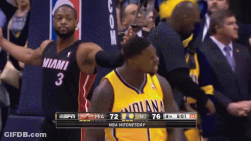 A Basketball Player With The Number 3 On His Shirt GIF