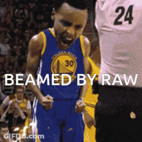 A Basketball Player With The Number 30 On His Jersey Celebrates GIF