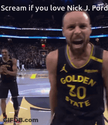 A Basketball Player With The Number 30 On His Jersey Is Screaming GIF