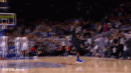 A Basketball Player With The Number 31 On His Jersey Is Jumping In The Air GIF