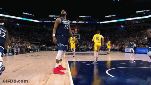 A Basketball Player With The Number 32 On His Shirt GIF