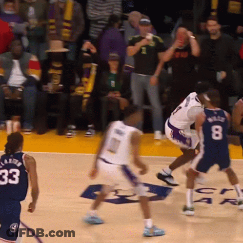 A Basketball Player With The Number 33 On His Shirt GIF